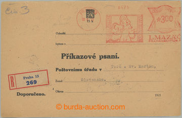 234560 - 1933 PŘÍKAZOVÉ PSANÍ, formulářová envelope with emble