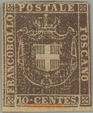 234581 - 1860 GOVERNO PROVISSORIO / Sass.19, Znak 10c hnědá; pěkn�