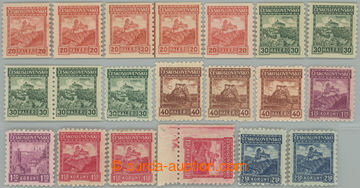 234695 - 1926 Pof.209-215, Malé krajinky s průsvitkou, kompletní s