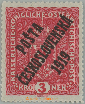 234698 -  Pof.49I, Coat of arms 3 Koruna light red, close, type I.; m