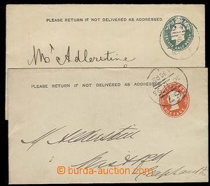 23480 - 1895 - 1902 2 pcs of private postal stationery covers ½