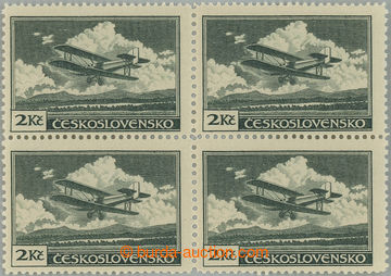 234820 -  Pof.L9C, Definitive issue, 2CZK green, type I as blk-of-4, 