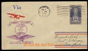 23484 - 1929 letter sent 1. flight Atlanta - Miami, with 5c, Mi.304,