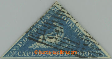 234851 - 1853 SG.2, Allegory 4P deep blue, deeply blued paper, print 