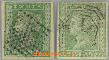 234879 - 1854 SG.31, Viktorie 2A zelená, 2ks v různých odstínech;
