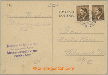 234891 - 1943 GHETTO TEREZÍN - PROTEKTORÁT / dopisnice zaslaná do 