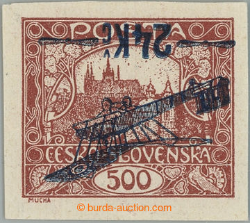 234942 -  Pof.L2Pp Is, I. provisional air mail stmp. 24Kč/500h, INVE