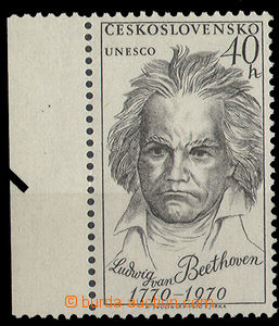 23500 - 1970 Pof.1813 T II., Beethoven, stamp. with L margin. cat. 2