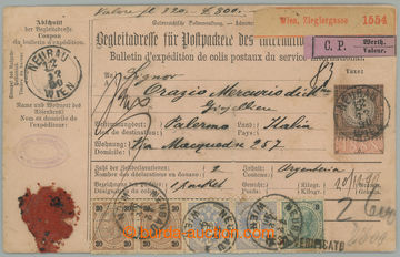 235073 - 1890 celá mezinárodní poštovní průvodka s přitištěn