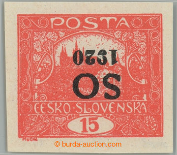 235131 -  Pof.SO5 Pp, Hradčany 15h vermilion imperforated with inver