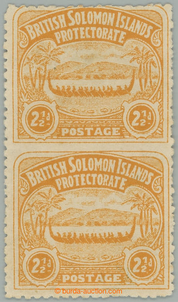 235245 - 1907 SG.4a, Válečná veslice 2½P oranžově žlutá ve sv