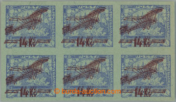 235289 -  PLATE PROOF  overprint trial printing 14CZK on/for maculatu