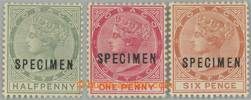 235301 - 1885-1896 SG.20s-23s, Victoria ½P - 6P, wmk Crown CA; compl