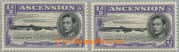235326 - 1938-1953 SG.38ba, 38bb, Jiří VI. Motivy ½P fialová, 2ks
