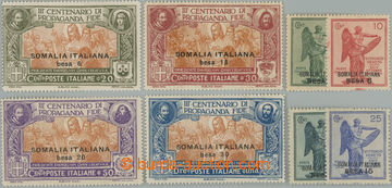 235387 - 1922-1923 Sass.30-33, 45-48, overprint 3b/5c -15b/25c and 6b