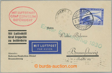 235405 - 1930 ENGLANDFAHRT / pre-printed envelope sent as Air-mail to