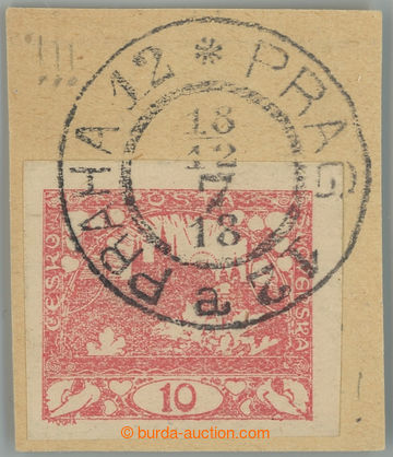 235462 - 1918 1. DAY OF USAGE ISSUE CZECHOSL. STAMPS Pof.5, 10h red o