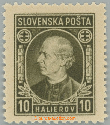 235506 - 1939 Sy.26C, Hlinka 10h with mixed perforation line perforat