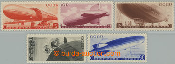 235512 - 1934 Mi.483X-487X, Zeppelin 5 K - 30K; complete set, superb,
