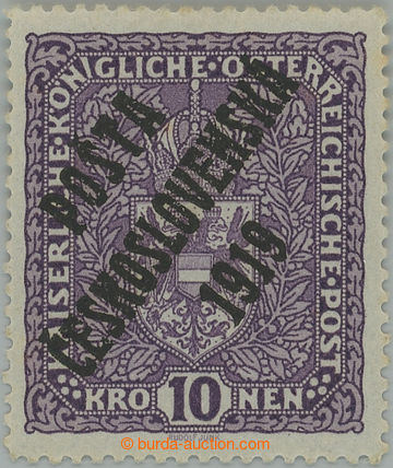 235540 -  Pof.51I, Znak 10K světle fialová, I. typ; bez nálepky, n