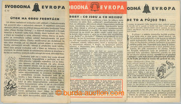 235638 - 1950 LETÁKY SVOBODNÁ EUROPE / comp. 3 pcs of folded flyers