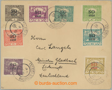 235640 - 1920 philatelically influenced letter to Germany, with 8-col