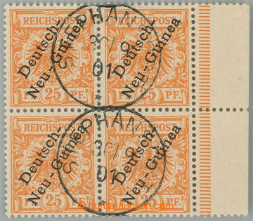 235651 - 1897 Mi.5, přetisková Adler 25Pf oranžová v krajovém 4-
