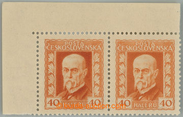 235671 - 1925 Pof.187Ax, Neotypie (gravure-print) 40h orange, corner 