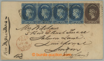 235731 - 1865 letter with SG.49 (4x), 56, Victoria (Perkins & Bacon) 