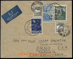 23578 - 1948 airmail letter from Tel Aviv 5.5.48 to Brno, with mixed