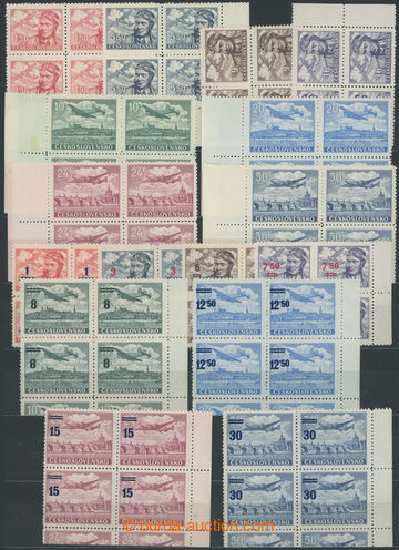 235834 - 1946 Pof.L17-24 + L25-32, two complete set in blocks of four