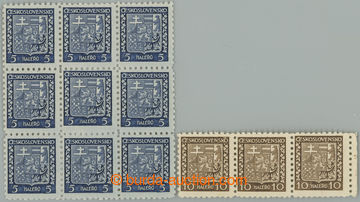 236064 - 1929 Pof.248, 249 production flaw, Coat of arms 5h blue and 