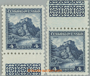 236075 - 1932 Pof.266KH, KD, Orlík 4Kč modrá, zn. s dolním a horn