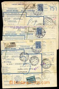 23611 - 1937 3  pcs international dispatch-note with 50h revenue, al