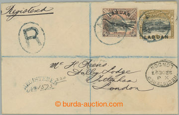236144 - 1897 R-dopis do Anglie, vyfr. přetiskovými Motivy 12c a 18