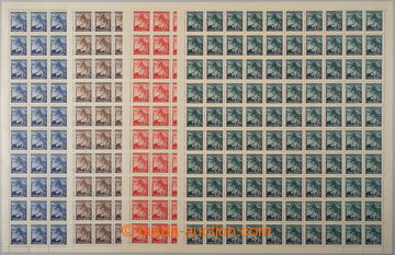 236152 - 1939 COUNTER SHEET / Pof.20-27, Linden Leaves 5h-50h, comple