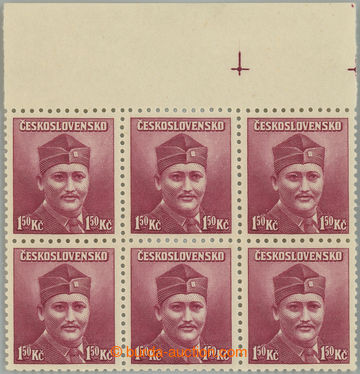 236215 - 1945 Pof.396 inverted comb perforation, London-issue 1,50CZK