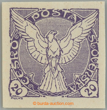 236228 - 1918 UNISSUED / Pof.NV5N, Falcon in Flight (issue) 20h viole