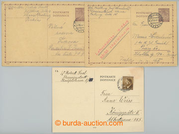 236578 - 1940-1943 GHETTO TERESIENSTADT / comp. 3 pcs of PC: 1x with 
