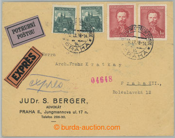 236633 - 1938 firemní Ex + potrubní poštou zaslaný dopis v míst