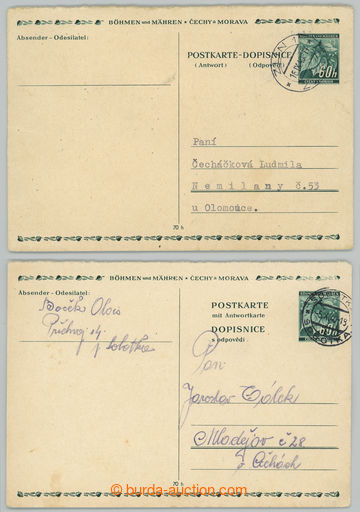 236721 - 1940 CDV5/ I. + II. díl z dvojité dopisnice Lipové listy 