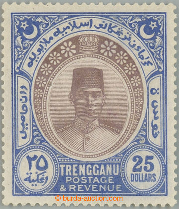 236799 - 1921 SG.45, Suleiman $25 fialová / modrá; mimořádně kva
