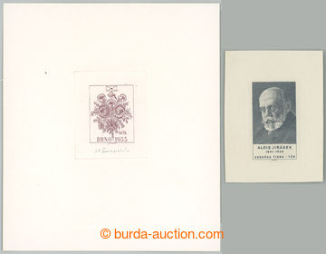 236871 - 1953 PLATE PROOF comp. of 2 proof printings: Brno 1953 60h, 