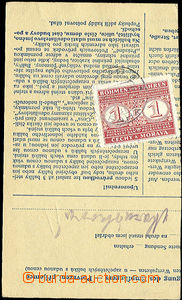 23688 - 1942 parcel dispatch card segment sent Ex, on reverse stamp.