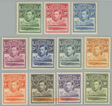 236931 - 1938 SG.18-28, George VI. ½d - 10Sh, complete set; mainly h