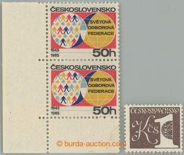 236952 - 1983, 1985 Pof.2399yb, 2706yb, Svitková 1Kčs + 40. výroč
