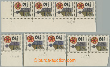 237028 - 1971 Pof.1877xb, Vernacular Architecture 2Kčs, comp. 4 pcs 