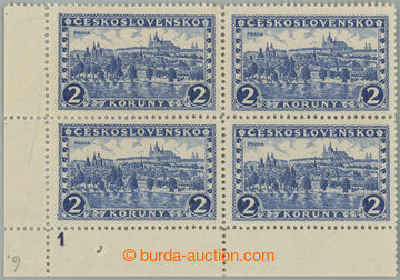 237088 - 1926 Pof.225a DČ, Praha 2Kč ultramarínová, levý dolní 