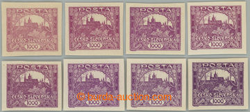 237169 -  Pof.26 + 26a, 1000h, comp. 8 pcs of stamp. with whole šká