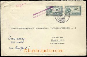 23720 - 1930 Let-dopis do ČSR, vyfr. zn. Mi.2x 610, DR Mexico 2.Jun